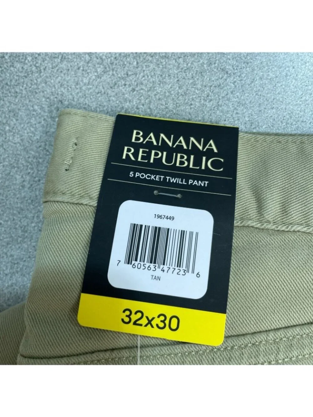 NWT Banana Republic Men's 32x30 Tan 5 Pocket Twill Slim Fit Pants Cotton Blend